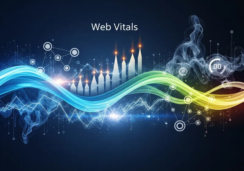 Core Web Vitals monitoring dashboard displaying real-time performance metrics, mobile optimization scores, and technical health indicators